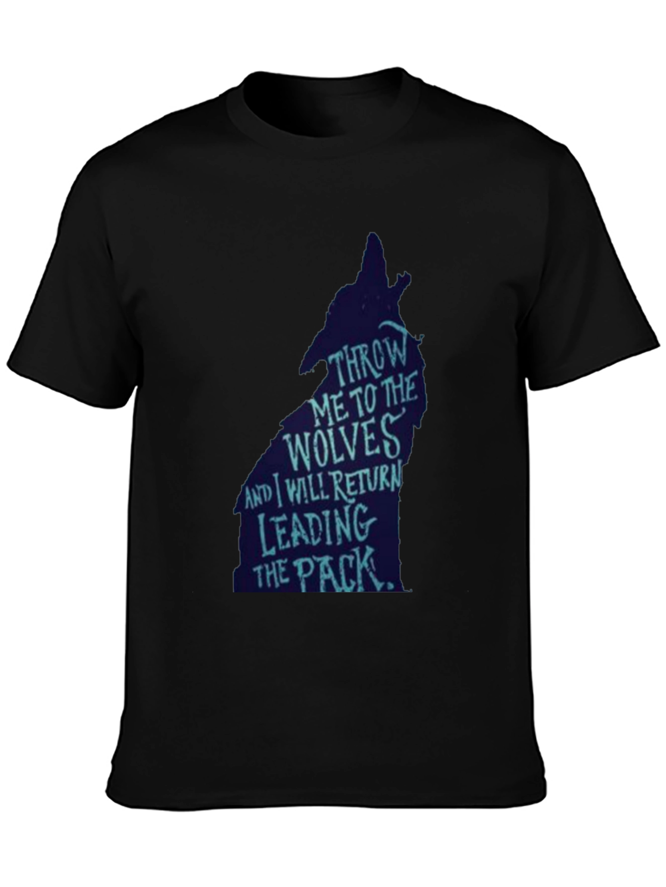 Black Wolf Pack Leader Graphic Tee - Black view 3