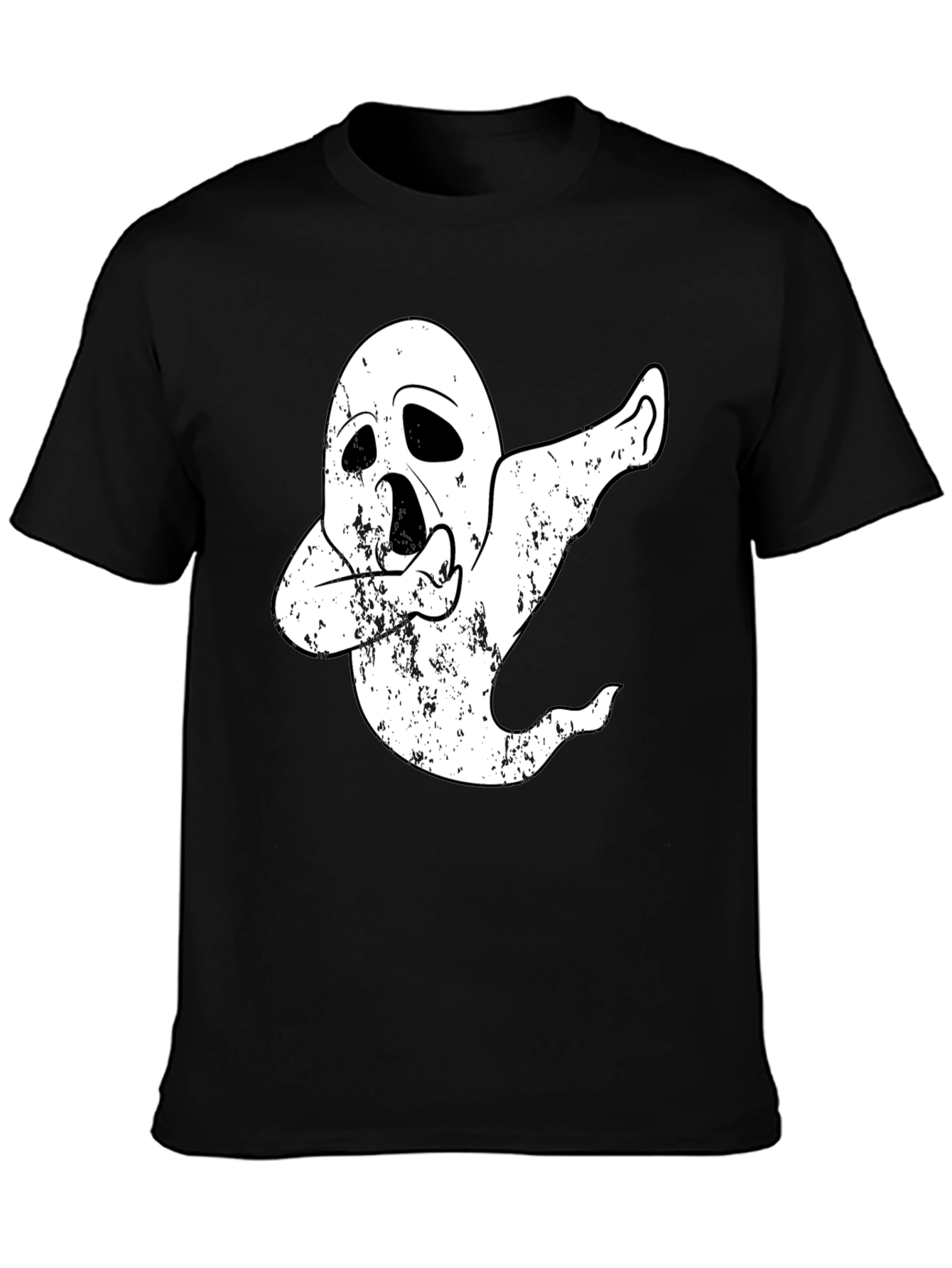 Black Dabbing Ghost T-Shirt - Halloween Costume Tee view 3