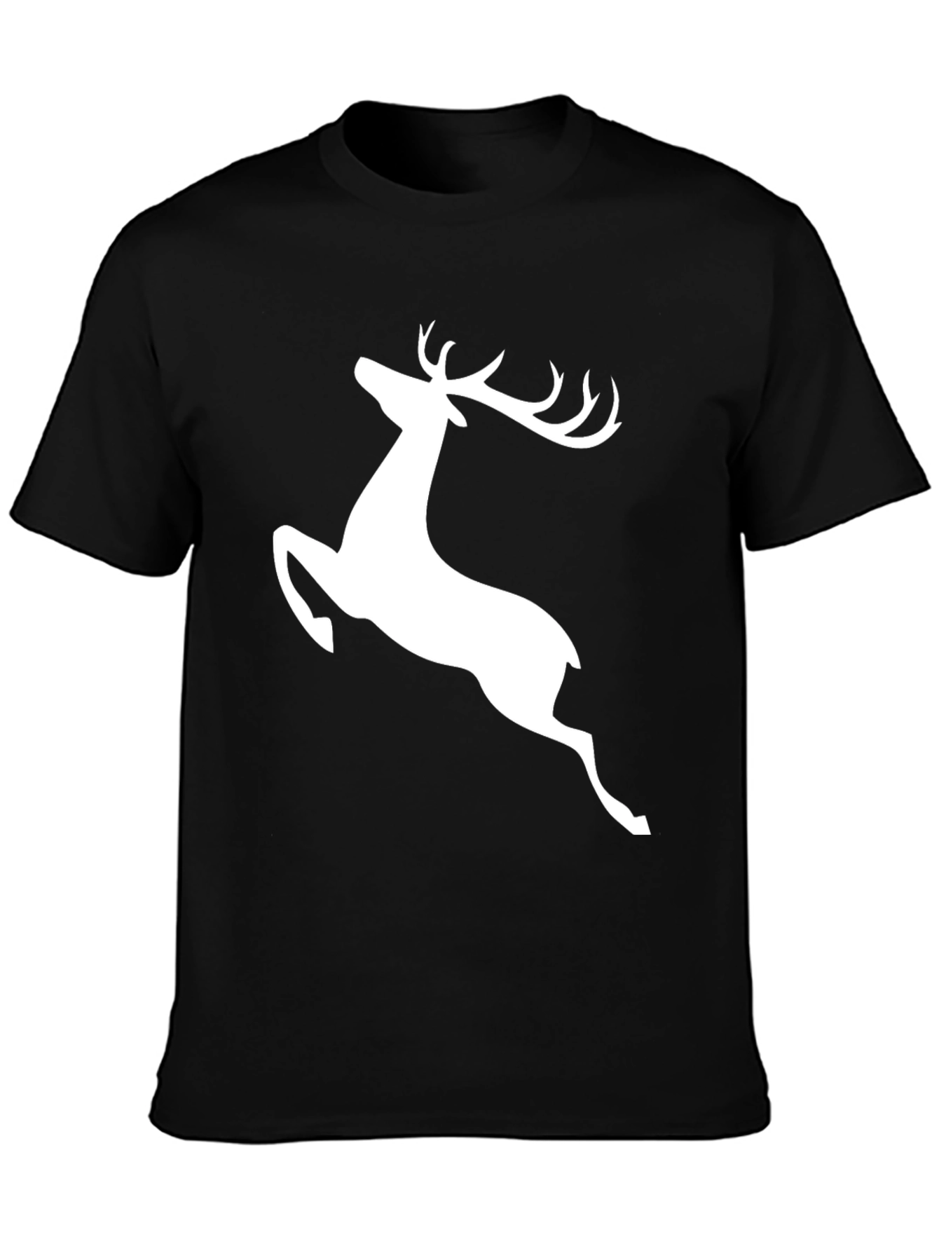 Black Black Deer Graphic Tee - Men's Casual T-Shirt view 3