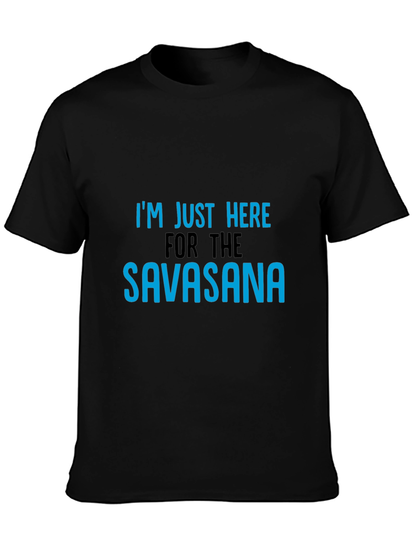 Black Savasana Yoga Tee - Funny Relaxation Shirt view 3