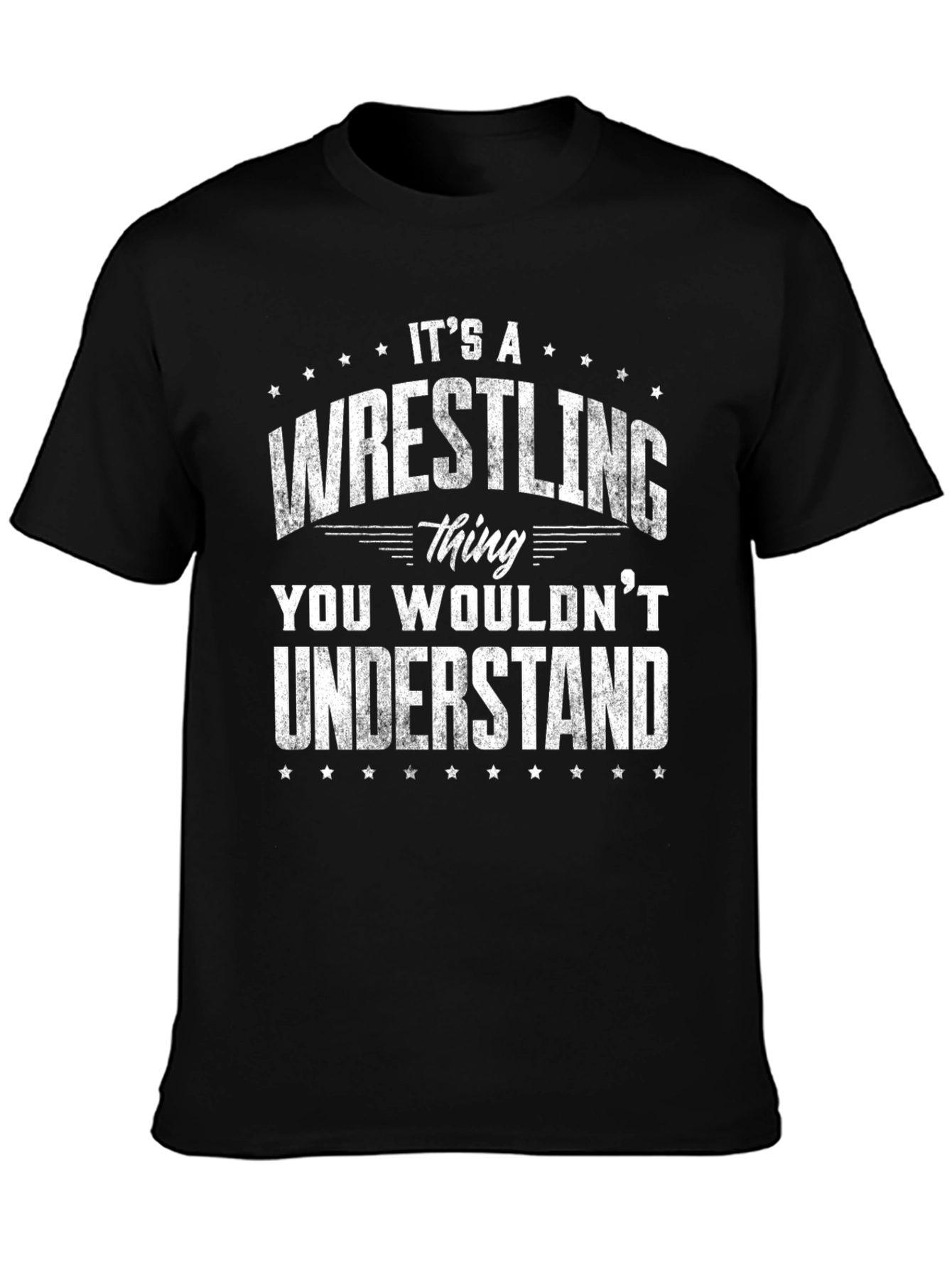 Black It's A Wrestling Thing T-Shirt view 3