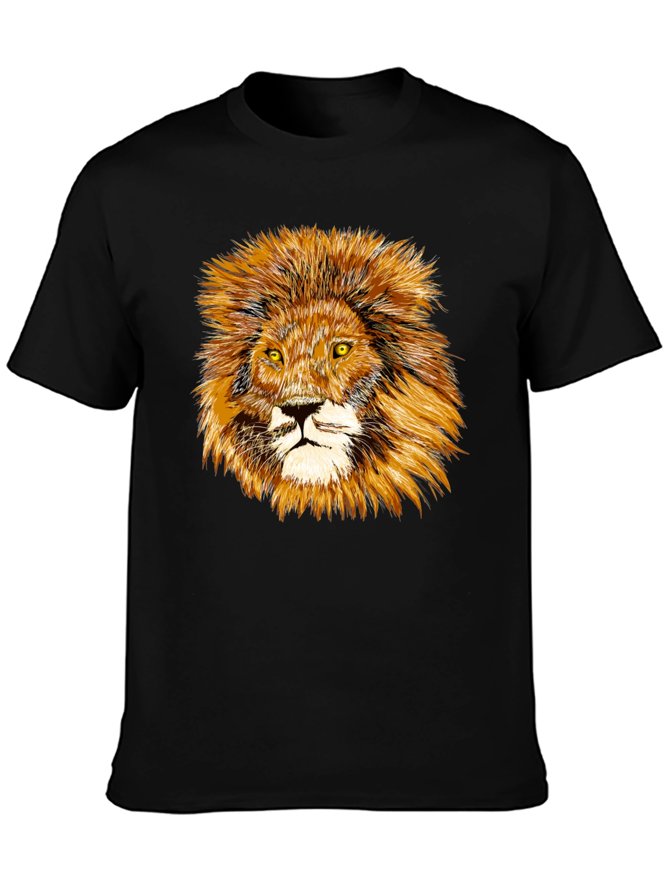 Black Lion Graphic Tee - Black Cotton Comfort view 3