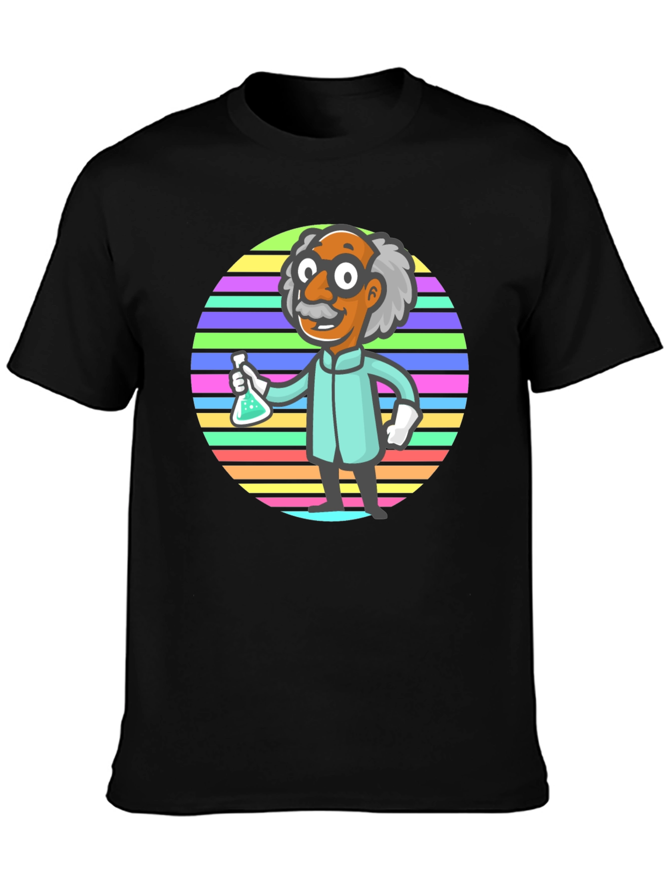 Black Scientist Graphic T-Shirt - Funky Retro Design view 3