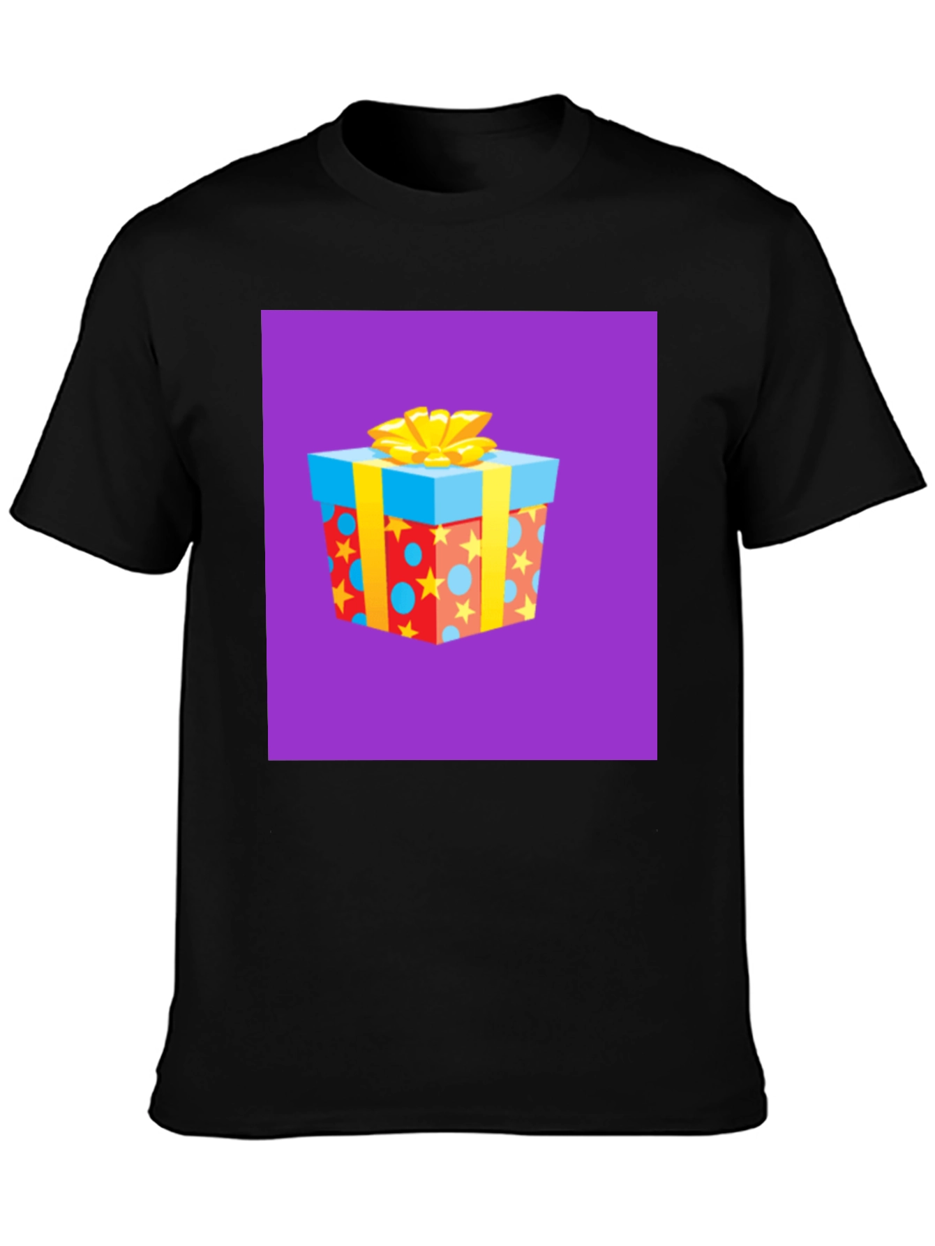 Black Festive Gift Box Graphic Tee view 3