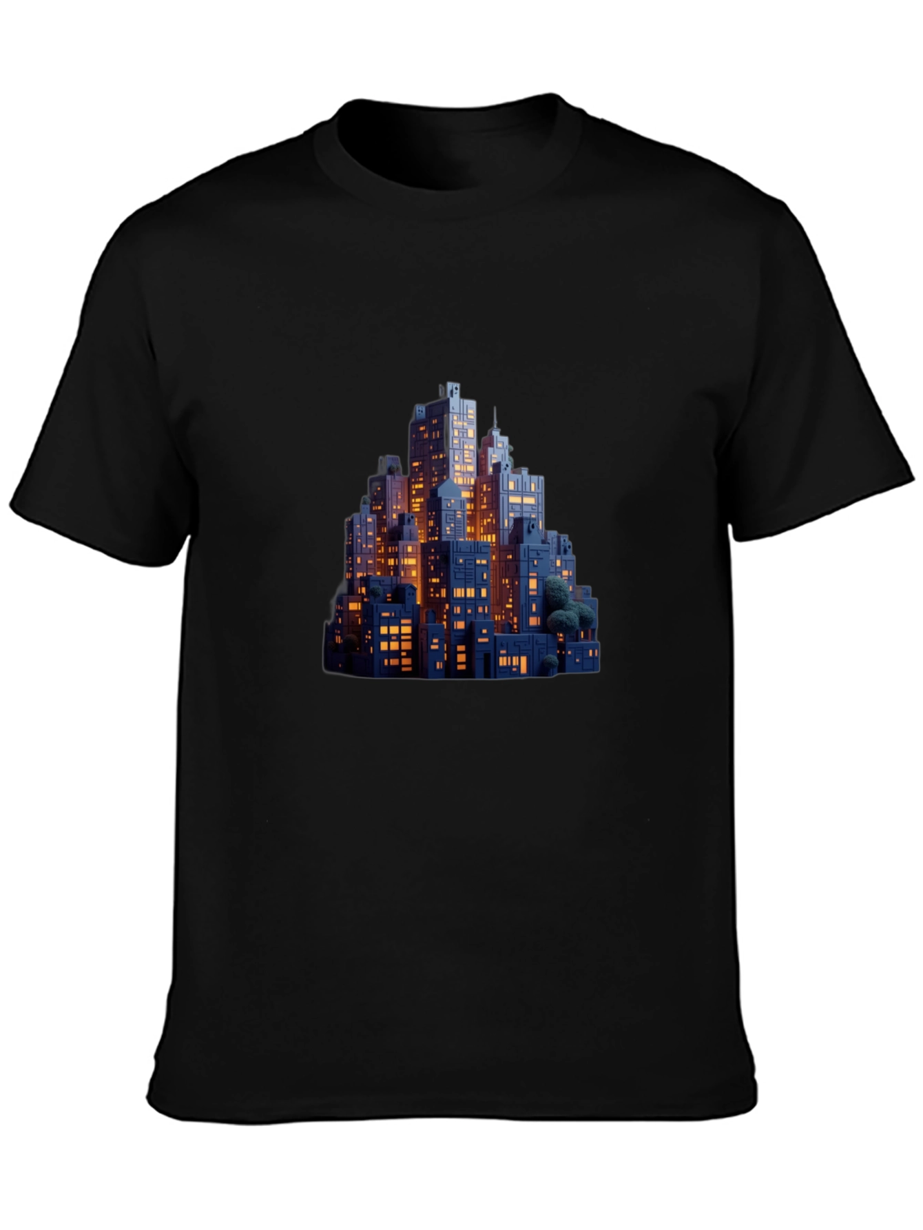 Black Night Cityscape Graphic Tee - Urban Style view 3