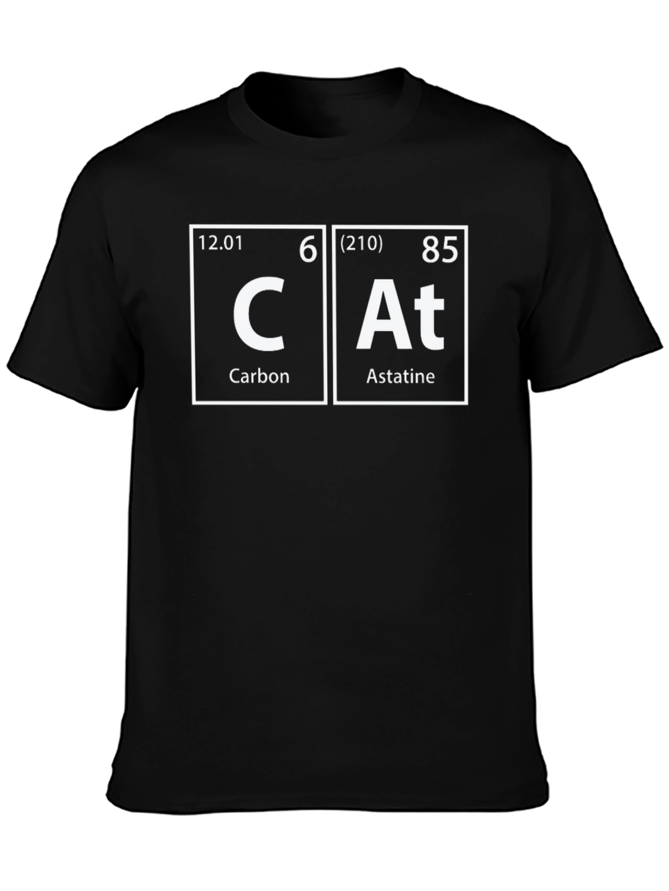 Black Periodic Table CAT T-Shirt view 3