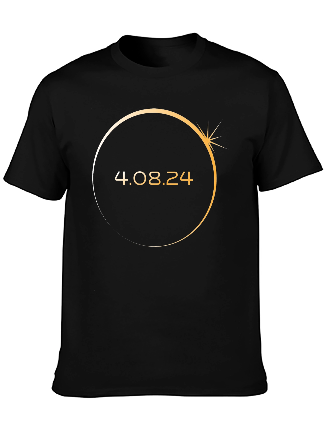 Black Total Solar Eclipse 2024 T-Shirt view 3