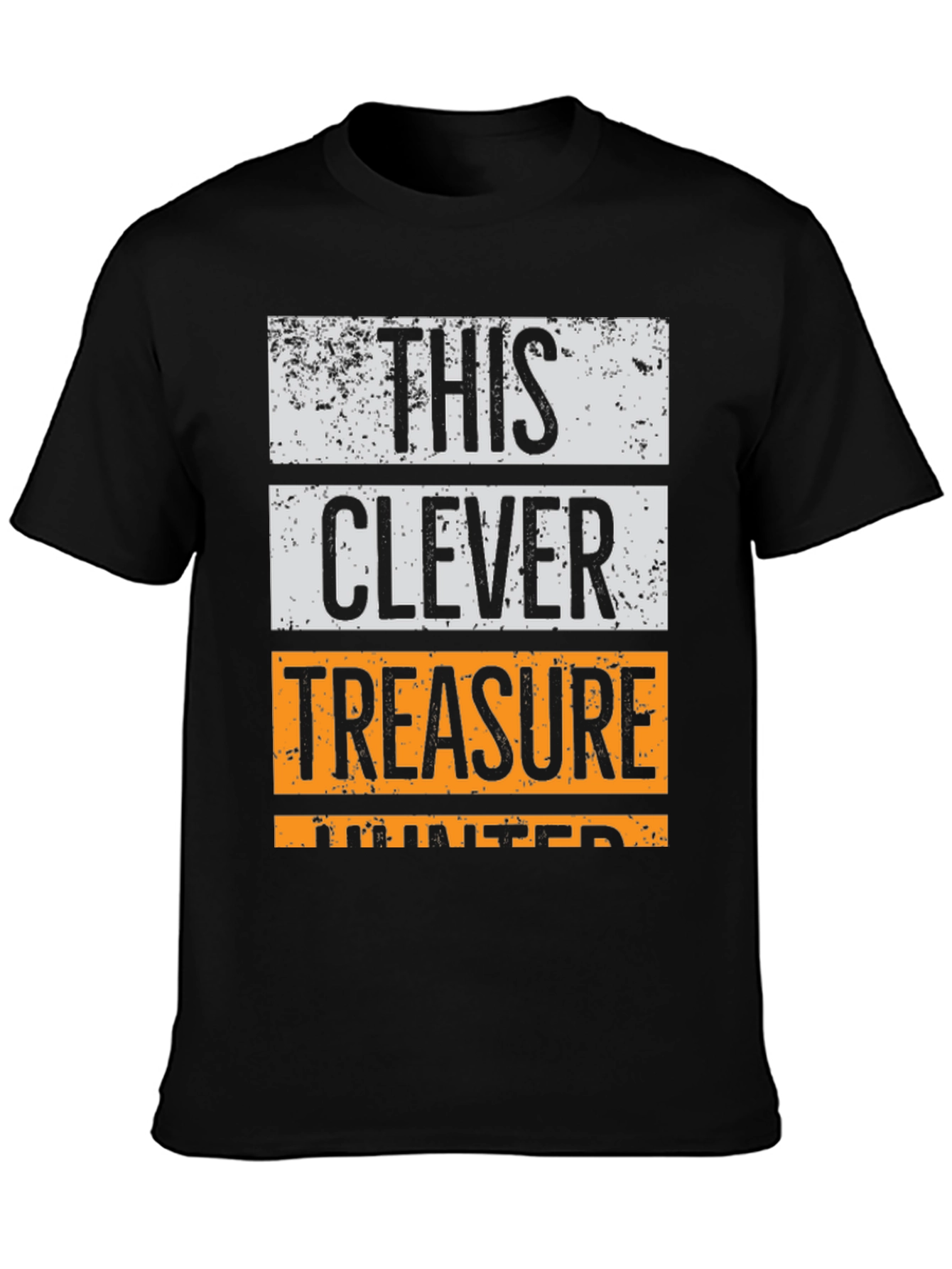 Black This Clever Treasure Hunter Black T-Shirt view 3