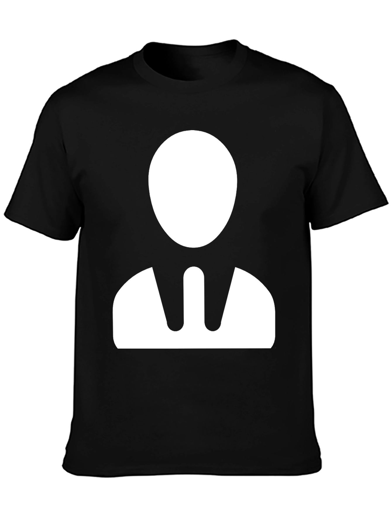Black Minimalist Business Man Graphic T-Shirt view 3
