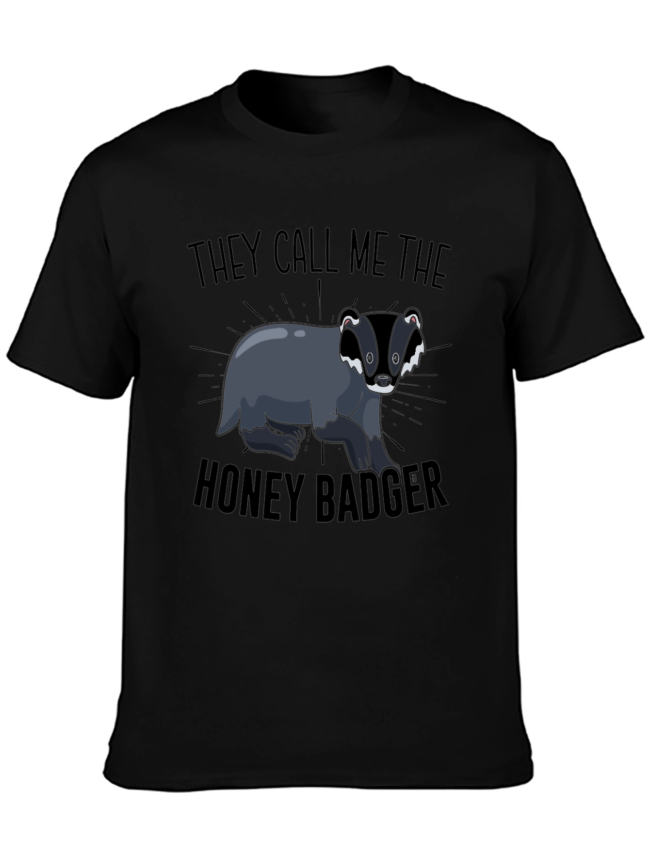 Black Honey Badger Graphic Tee - Don't Care! view 3