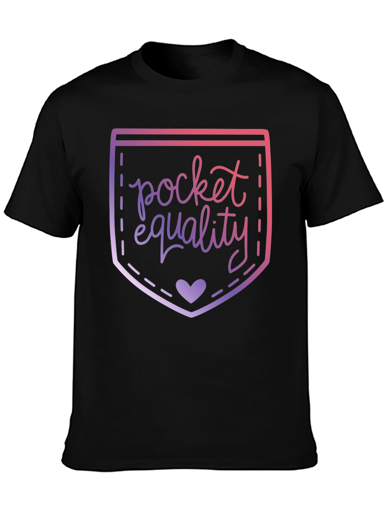 Black Pocket Equality Graphic T-Shirt view 3