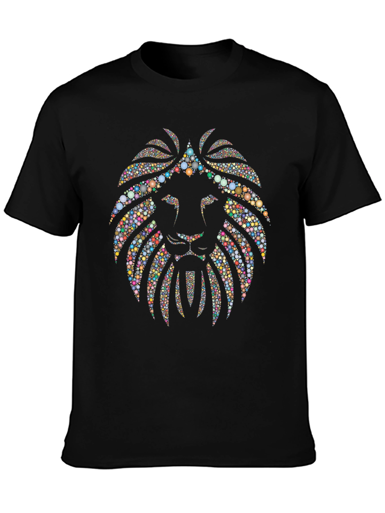 Black Lion Head Graphic Tee - Black T-Shirt view 3