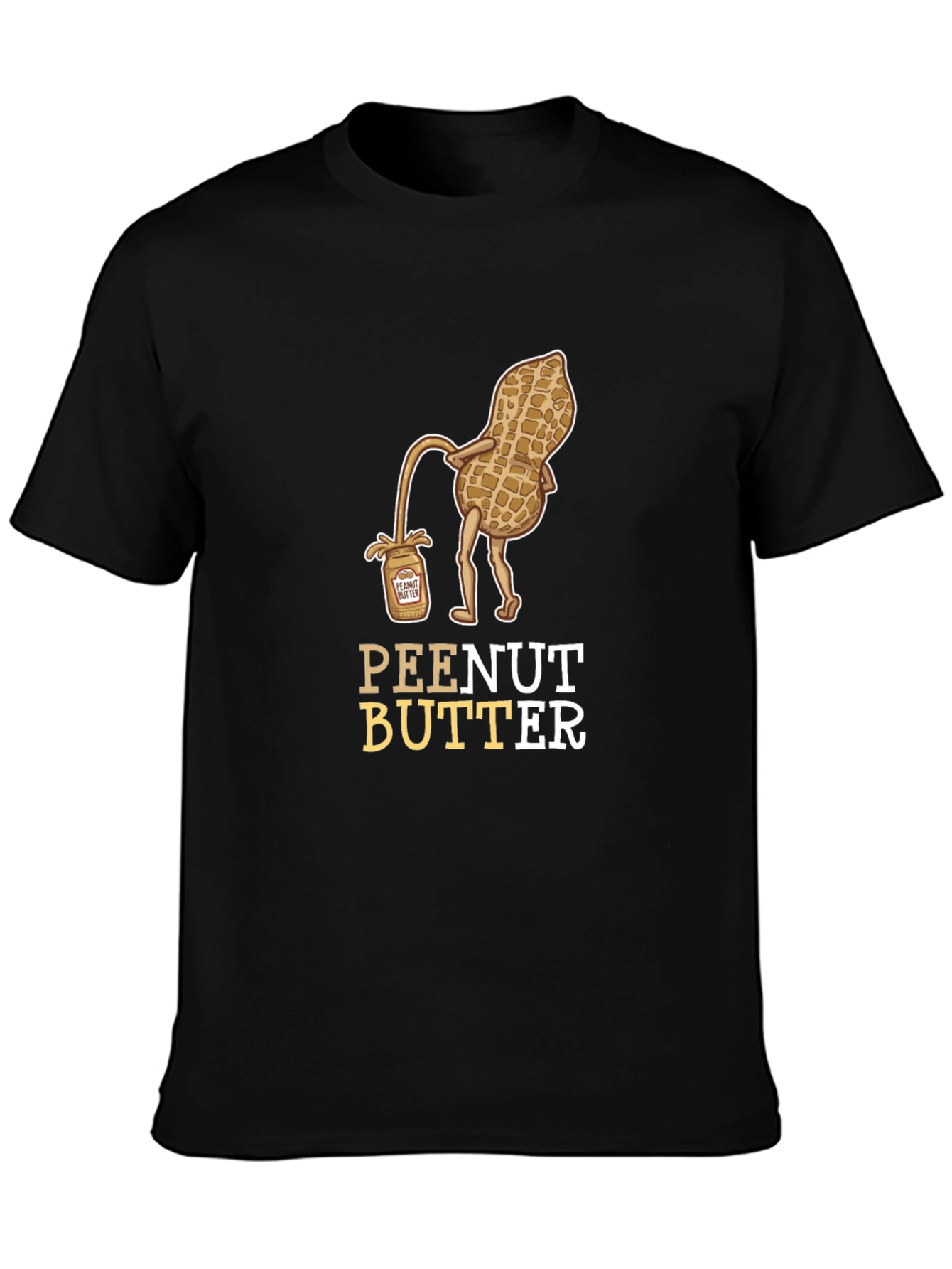 Black Peanut Butter Humor Graphic Tee Shirt view 3