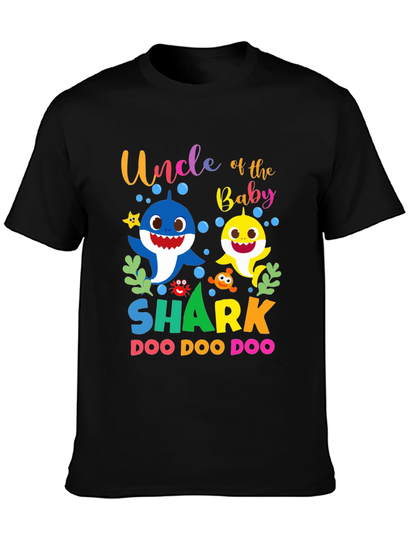 Black Uncle of the Baby Shark Doo Doo Doo T-Shirt view 3