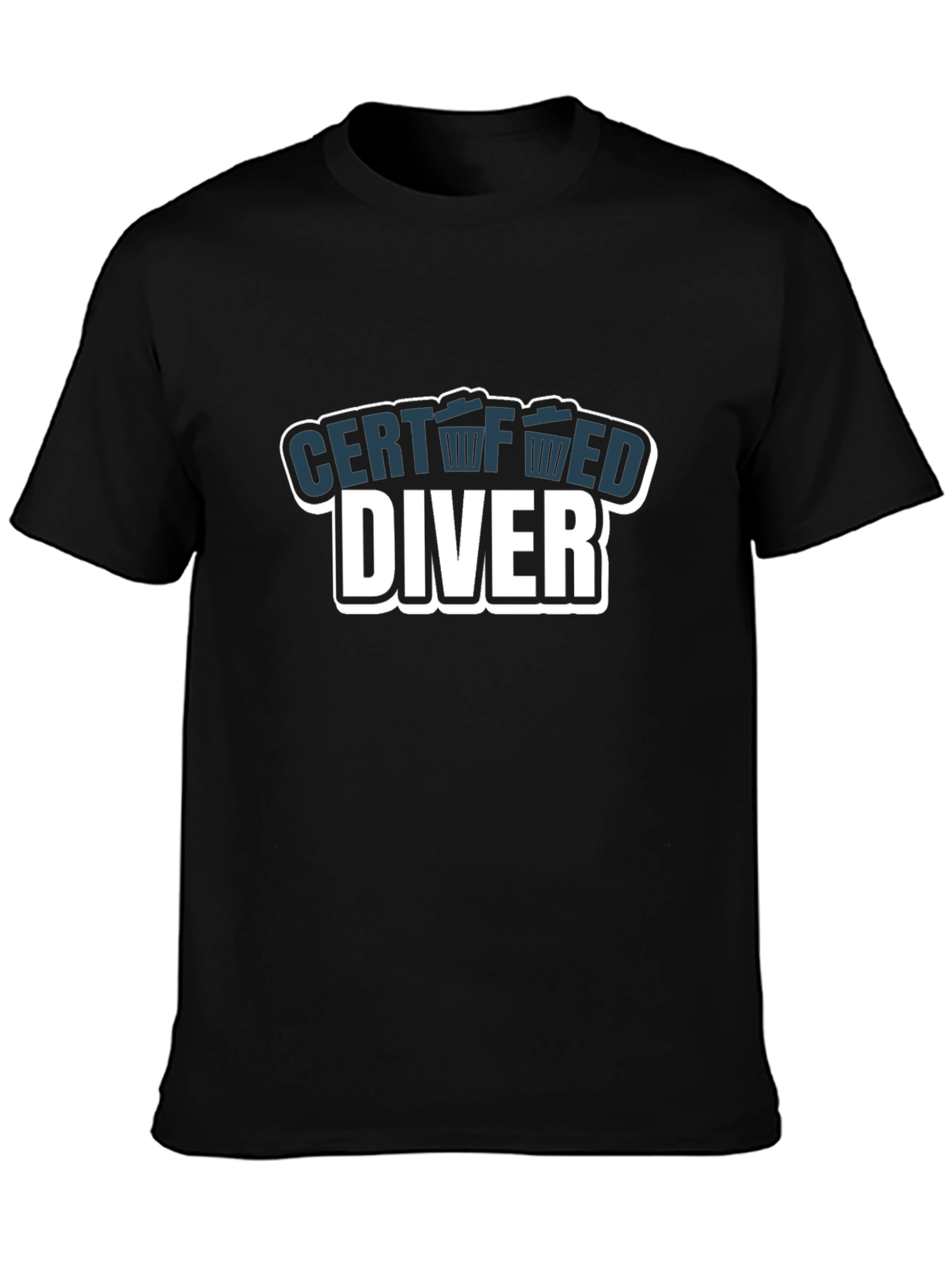 Black Certified Diver Black T-Shirt view 3