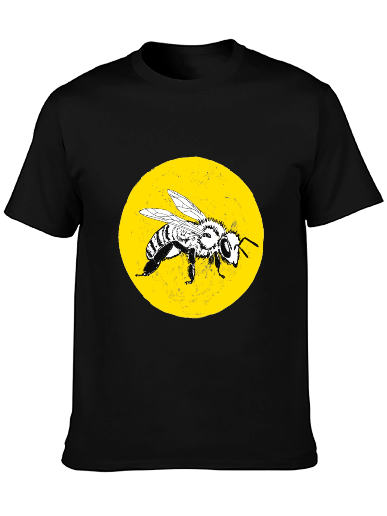 Bee Graphic Tee - Stylish Black Cotton T-Shirt - 3