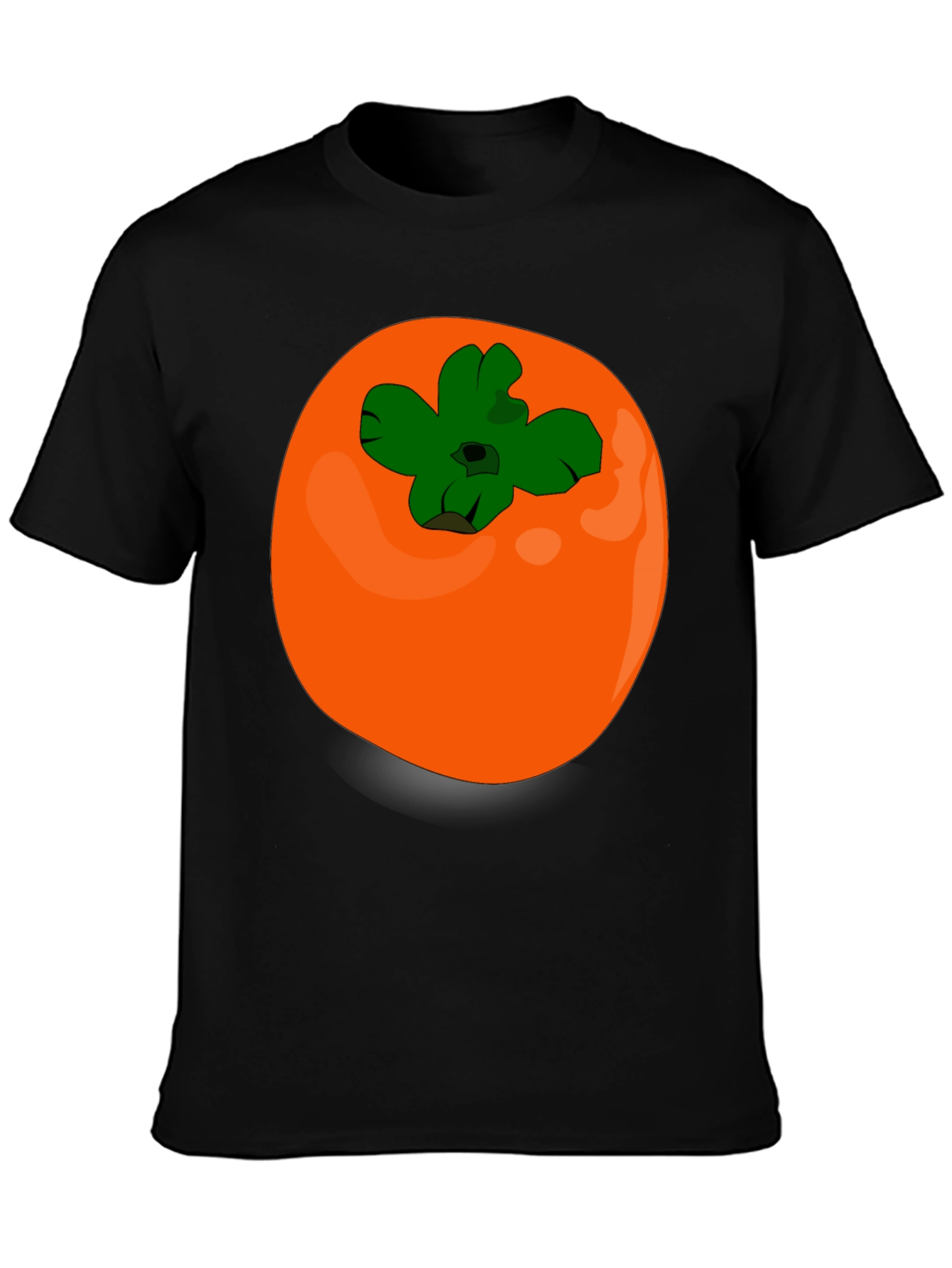 Black Persimmon Graphic T-Shirt - Casual Fruit Tee view 3