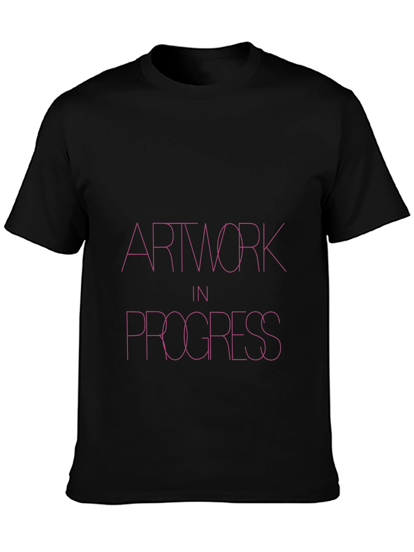 Black Artwork in Progress Graphic Tee view 3