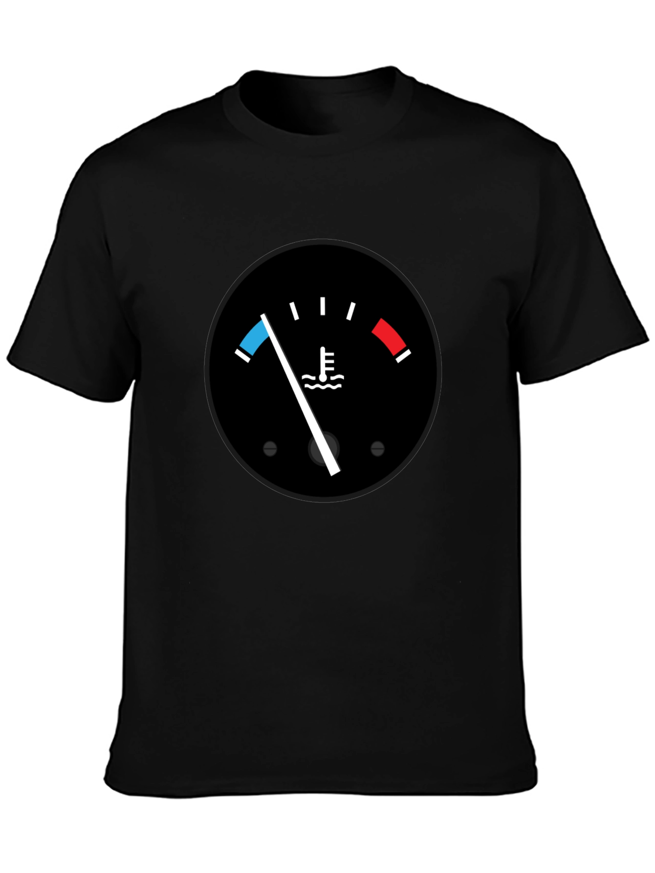 Black Coolant Gauge Black T-Shirt view 3
