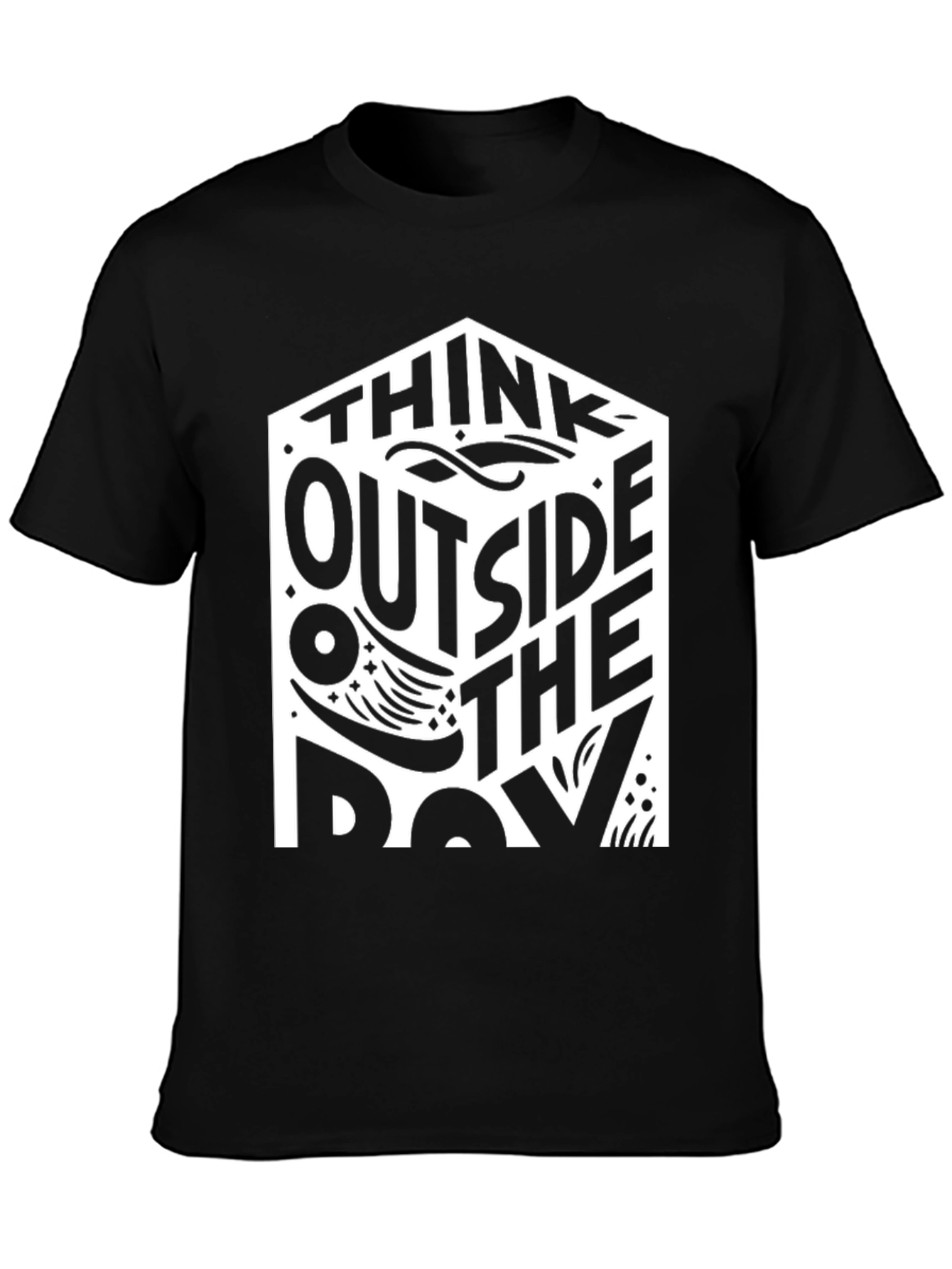 Black Think Outside the Box T-Shirt view 3