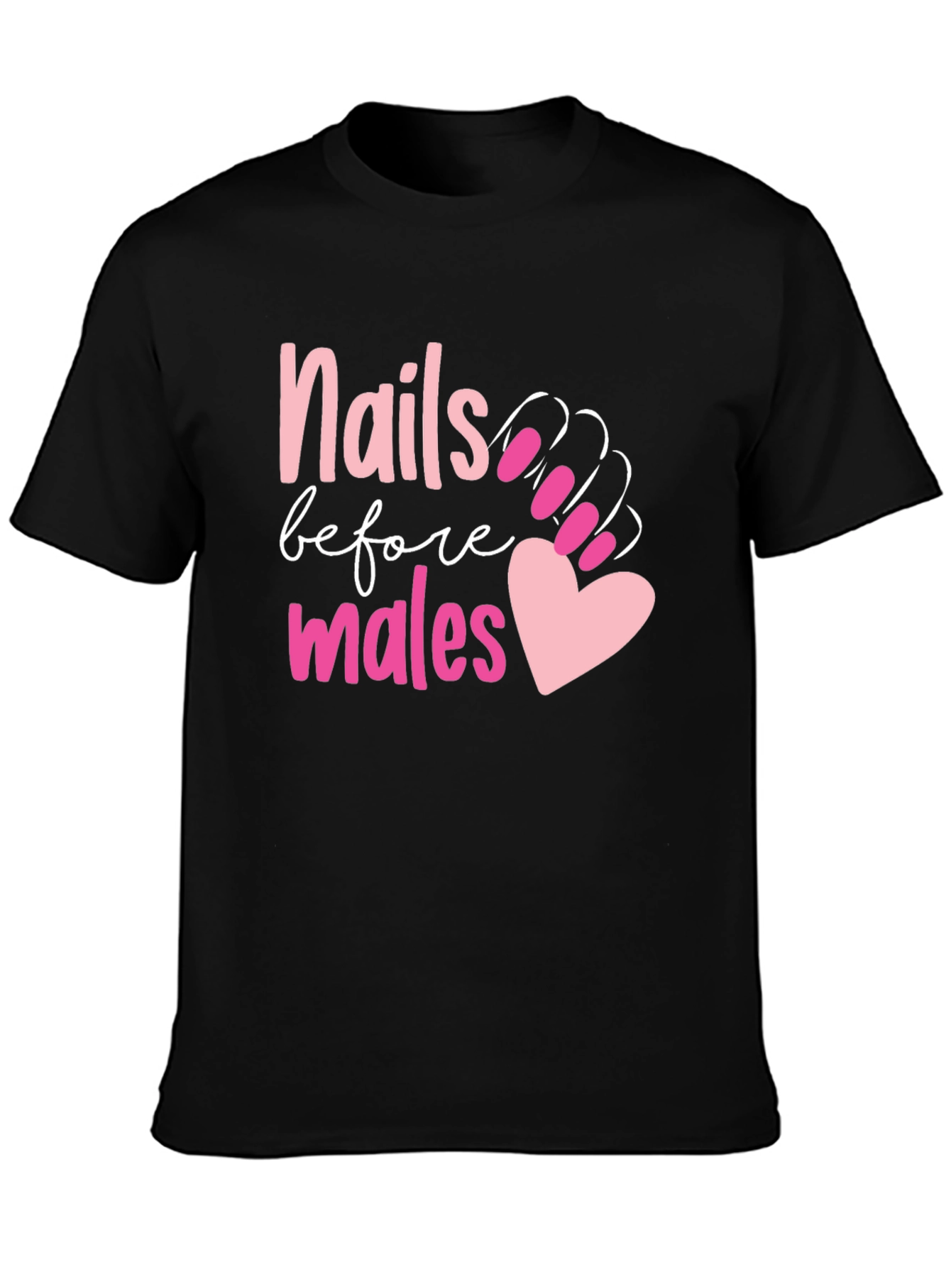 Black Nails Before Males Graphic Tee view 3