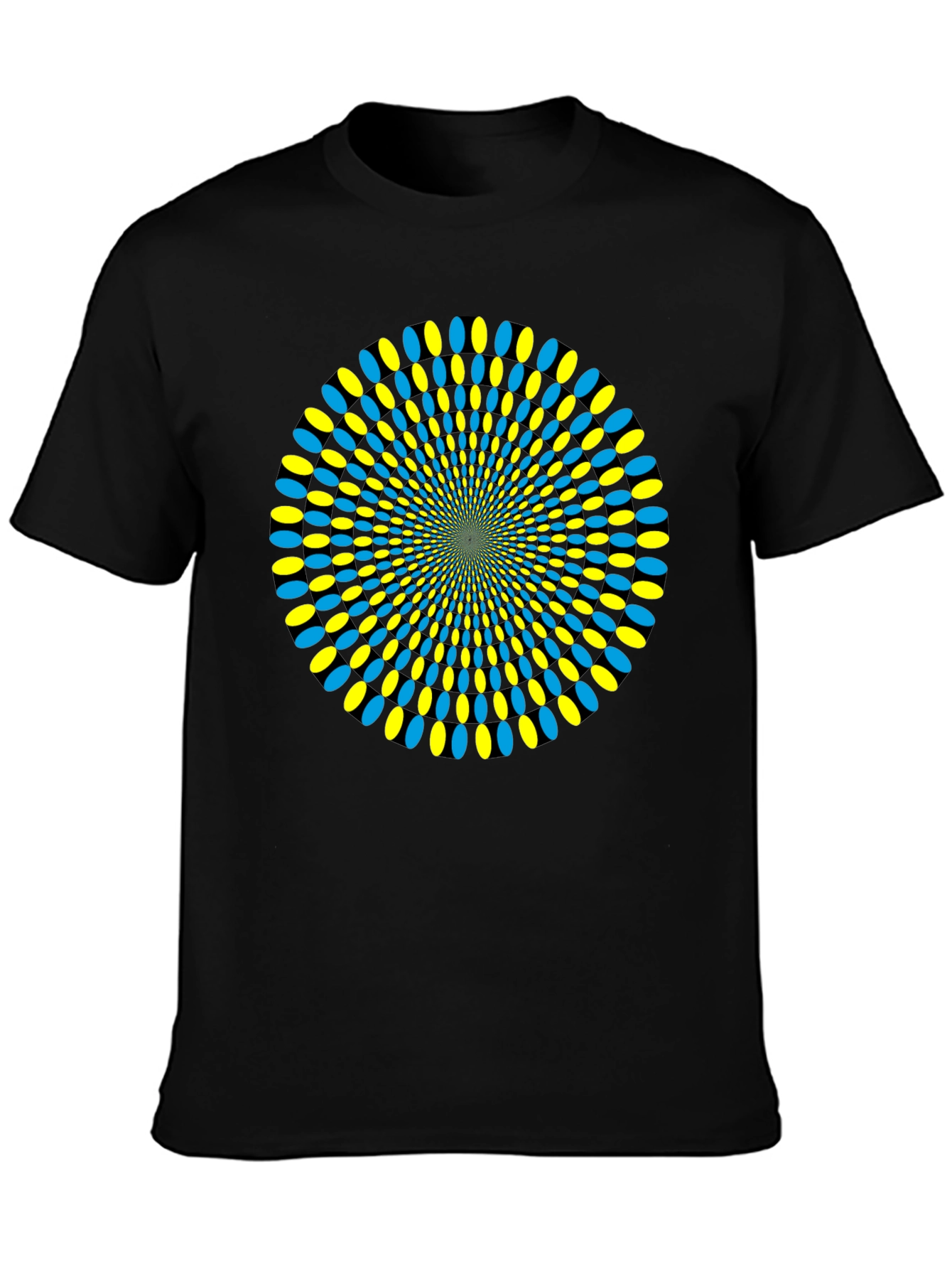 Black Hypnotic Illusion T-Shirt - Black view 3