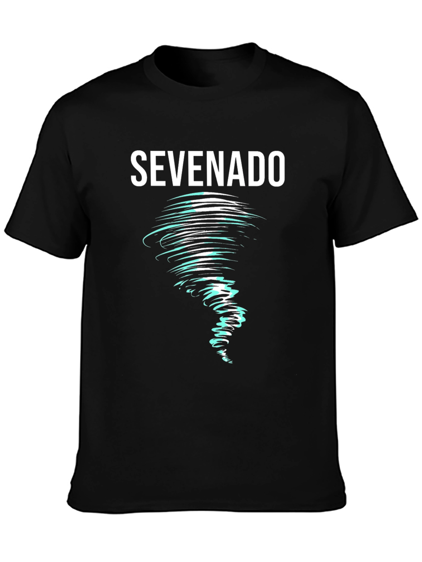 Black Sevenado Tornado Graphic T-Shirt - Unique Design view 3