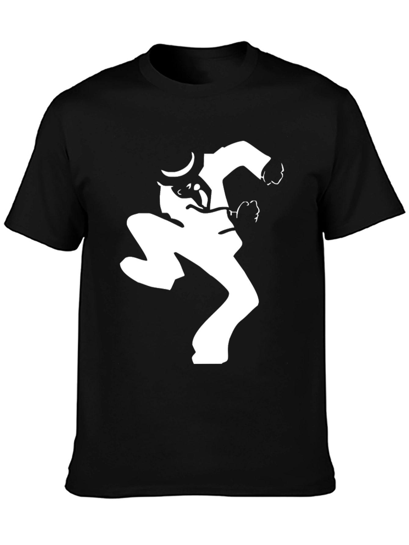 Black Black T-Shirt with Silhouette Graphic view 3