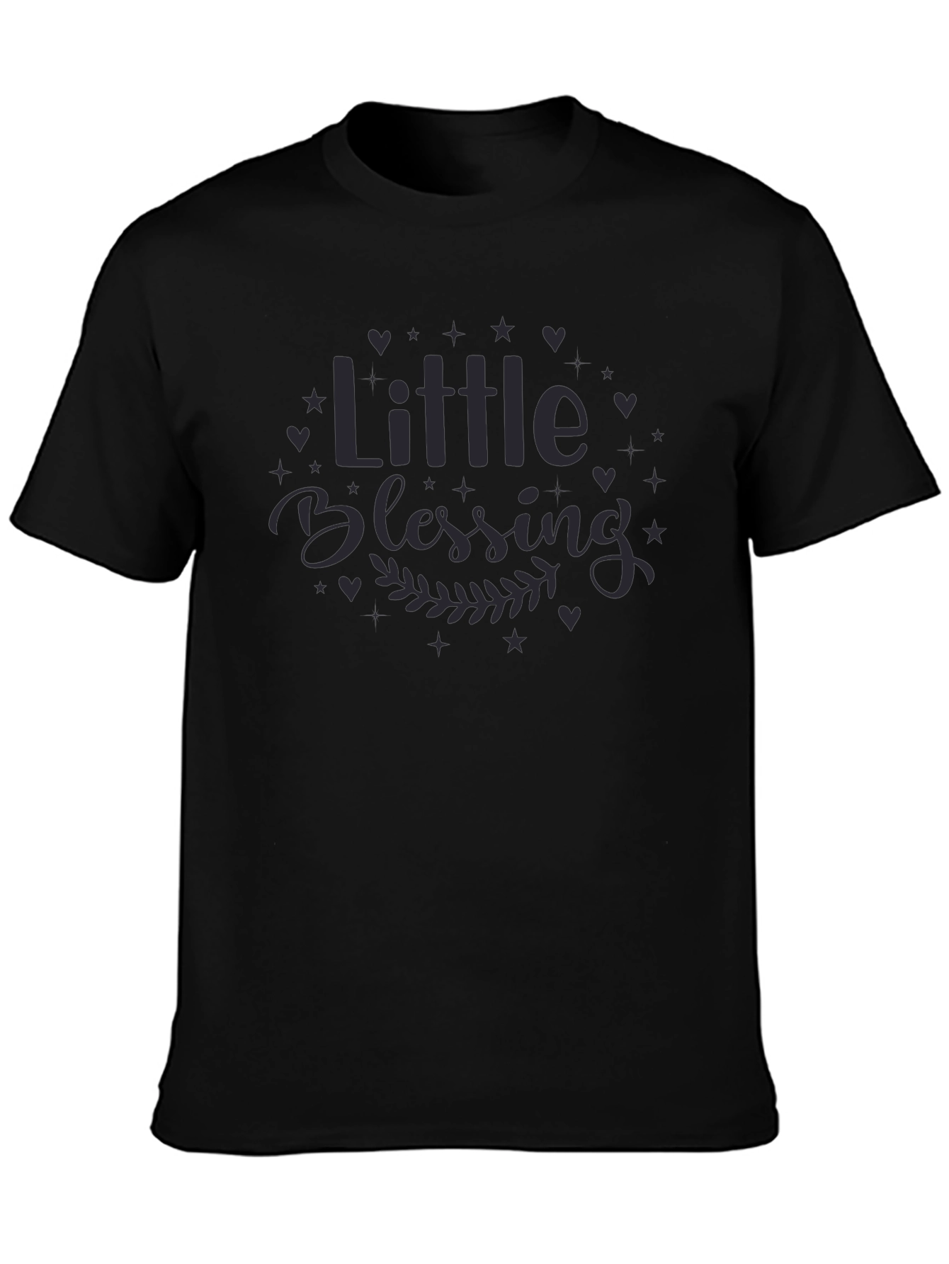 Black Little Blessing Graphic Tee - Soft Cotton Comfort view 3