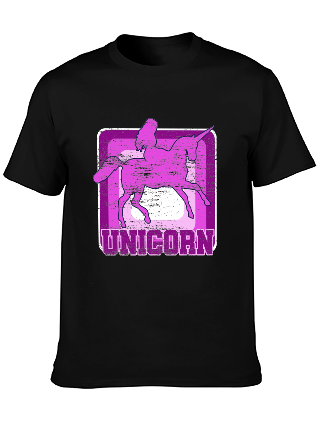 Black Unicorn Graphic Tee - Fun, Stylish Men's T-Shirt view 3