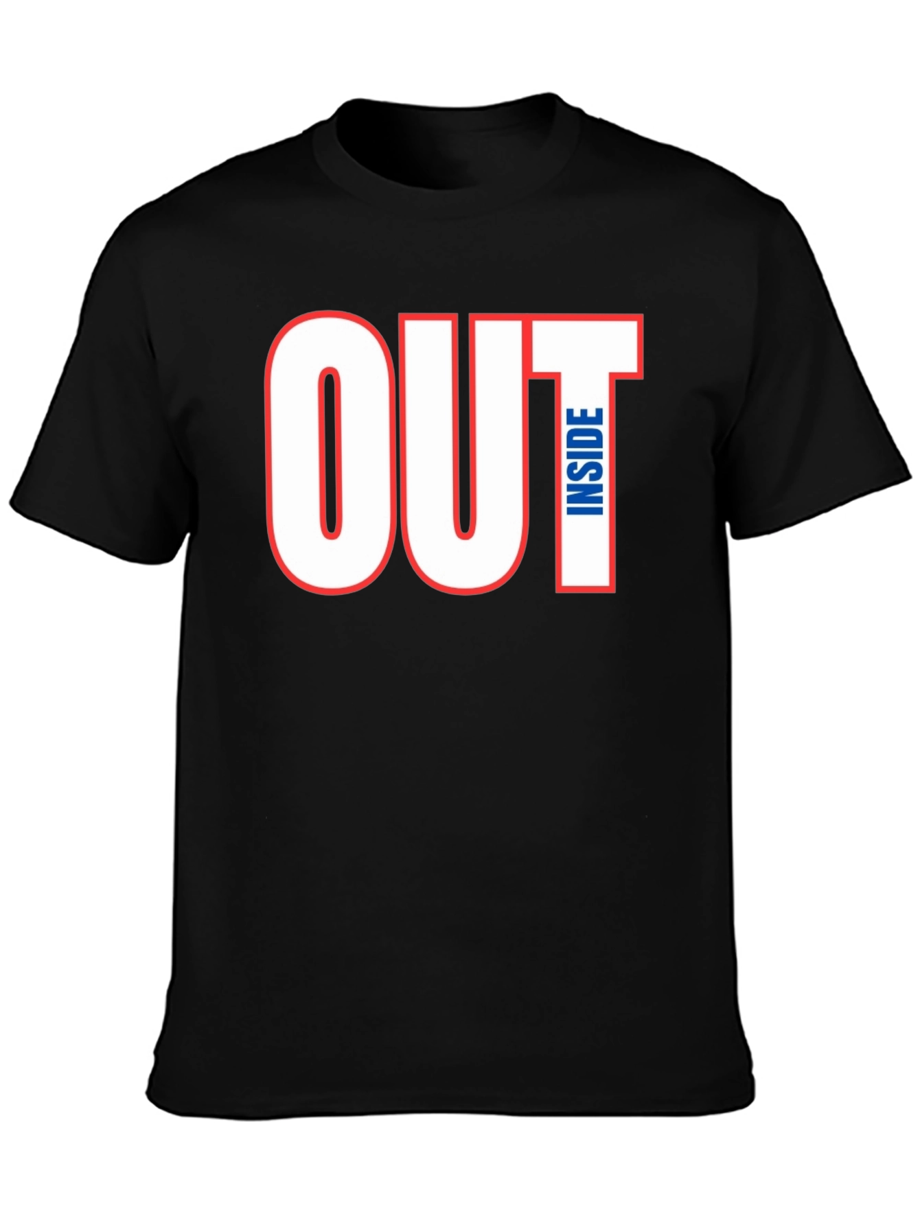 Black Out Inside Graphic Tee - Trendy Men's Black T-Shirt view 3