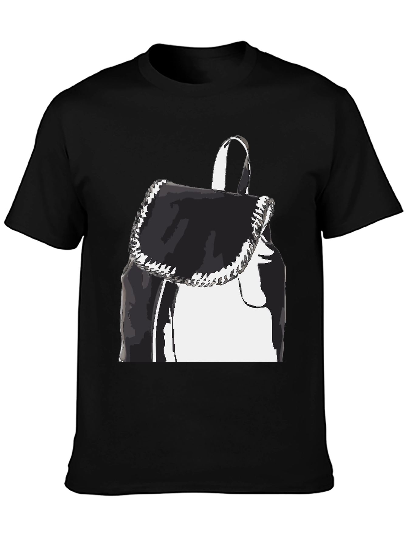Black Black Graphic Tee - Backpack Print view 3