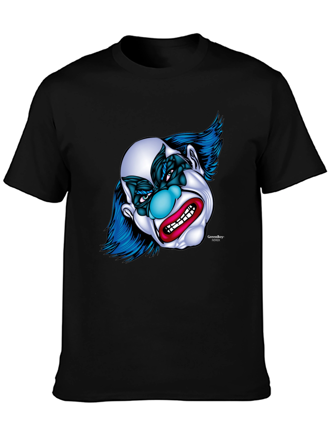 Black Clown Graphic T-Shirt - Men's Black Tee view 3