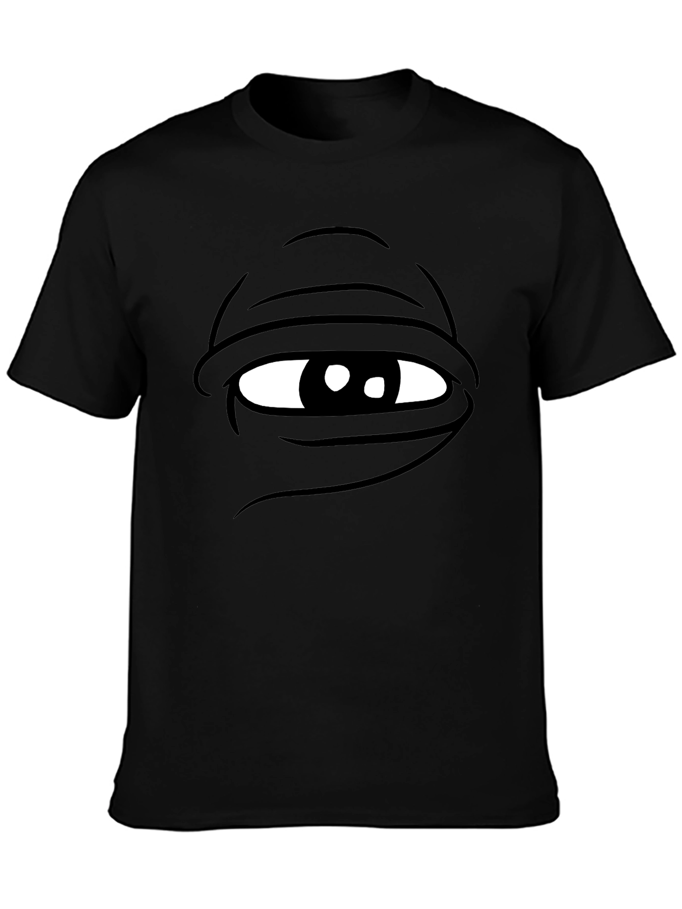 Black Pepe Eye Black T-Shirt - Adult Humor Graphic Tee view 3