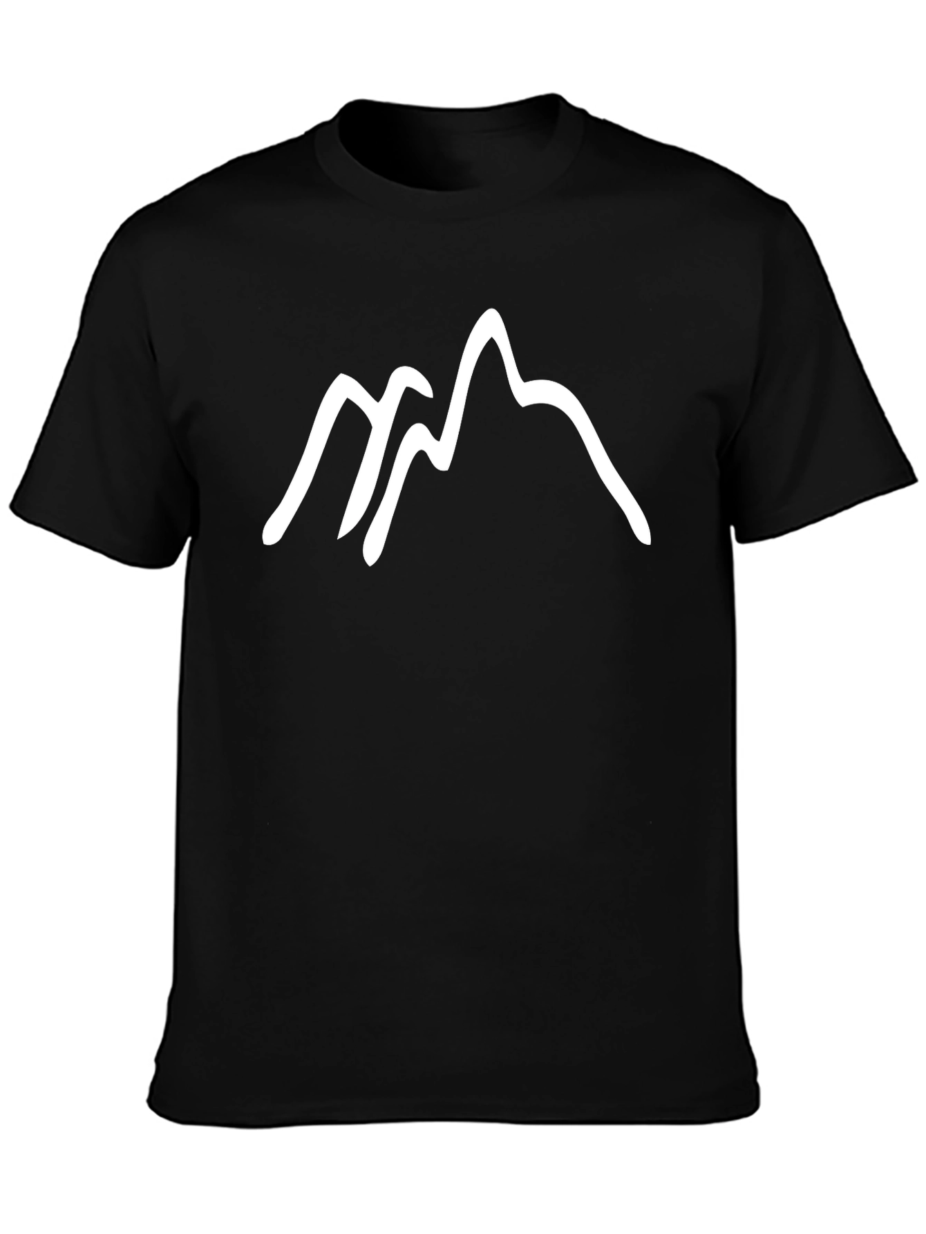 Black Mountain Peaks Graphic Tee - Black Casual Comfort view 3