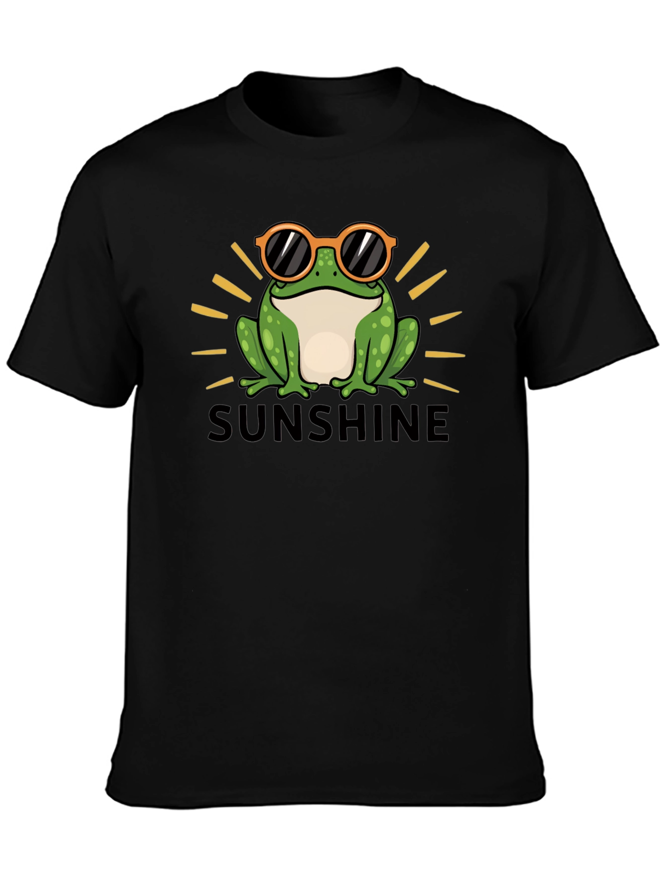 Black Sunshine Frog T-Shirt view 3