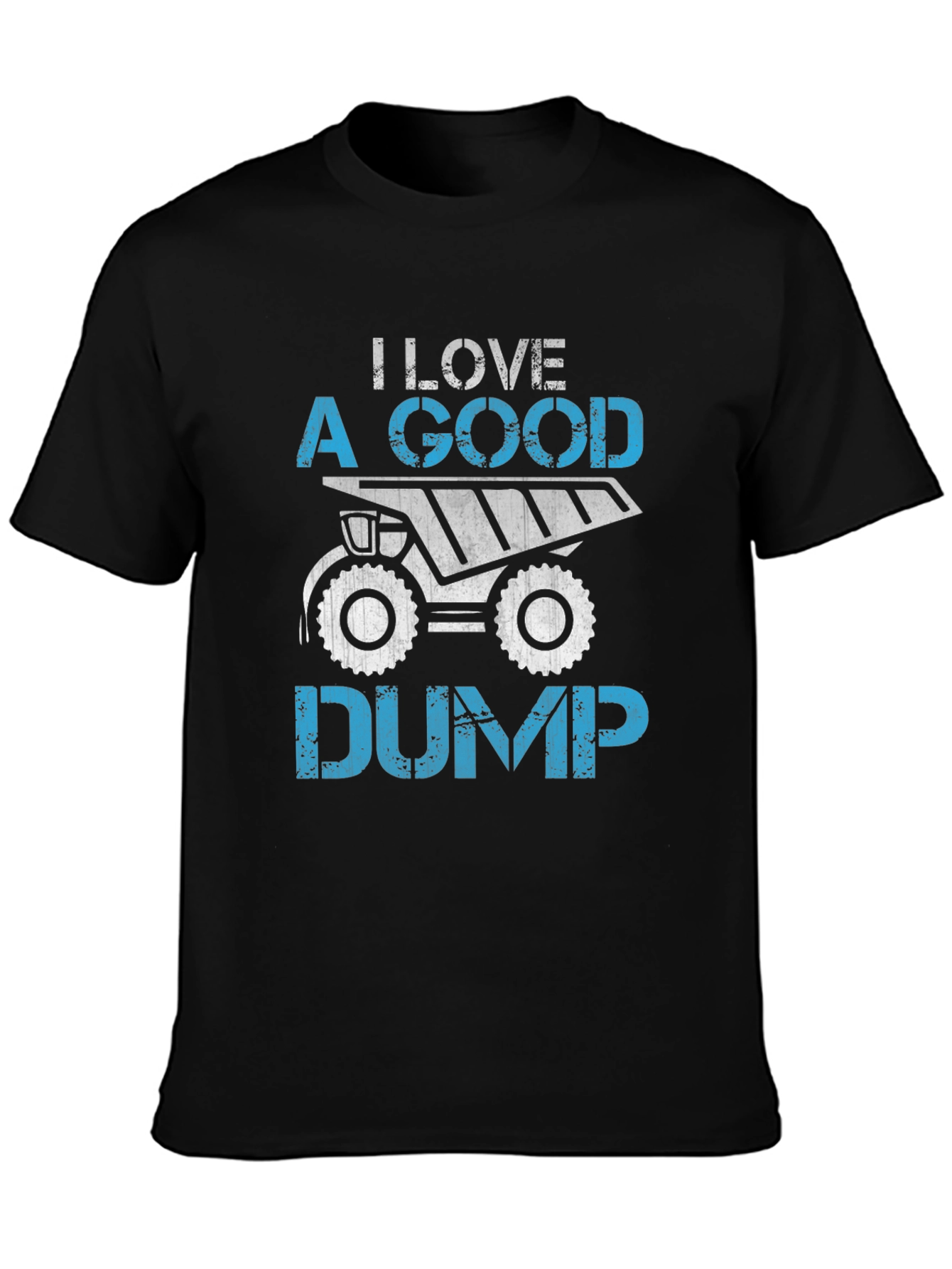 Black I Love A Good Dump Truck Graphic T-Shirt view 3