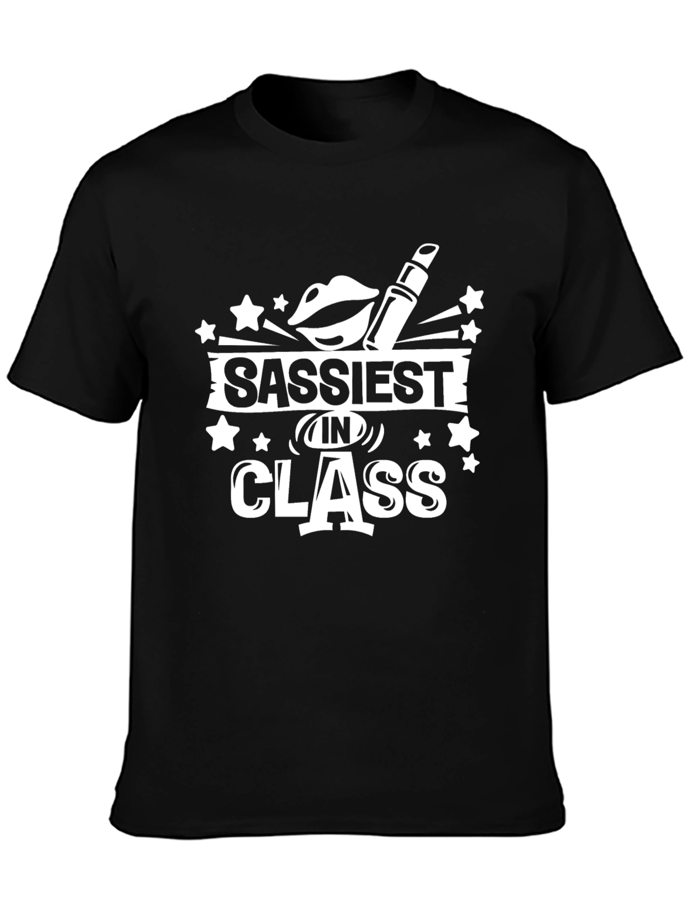 Black Sassiest In Class Black Graphic T-Shirt view 3
