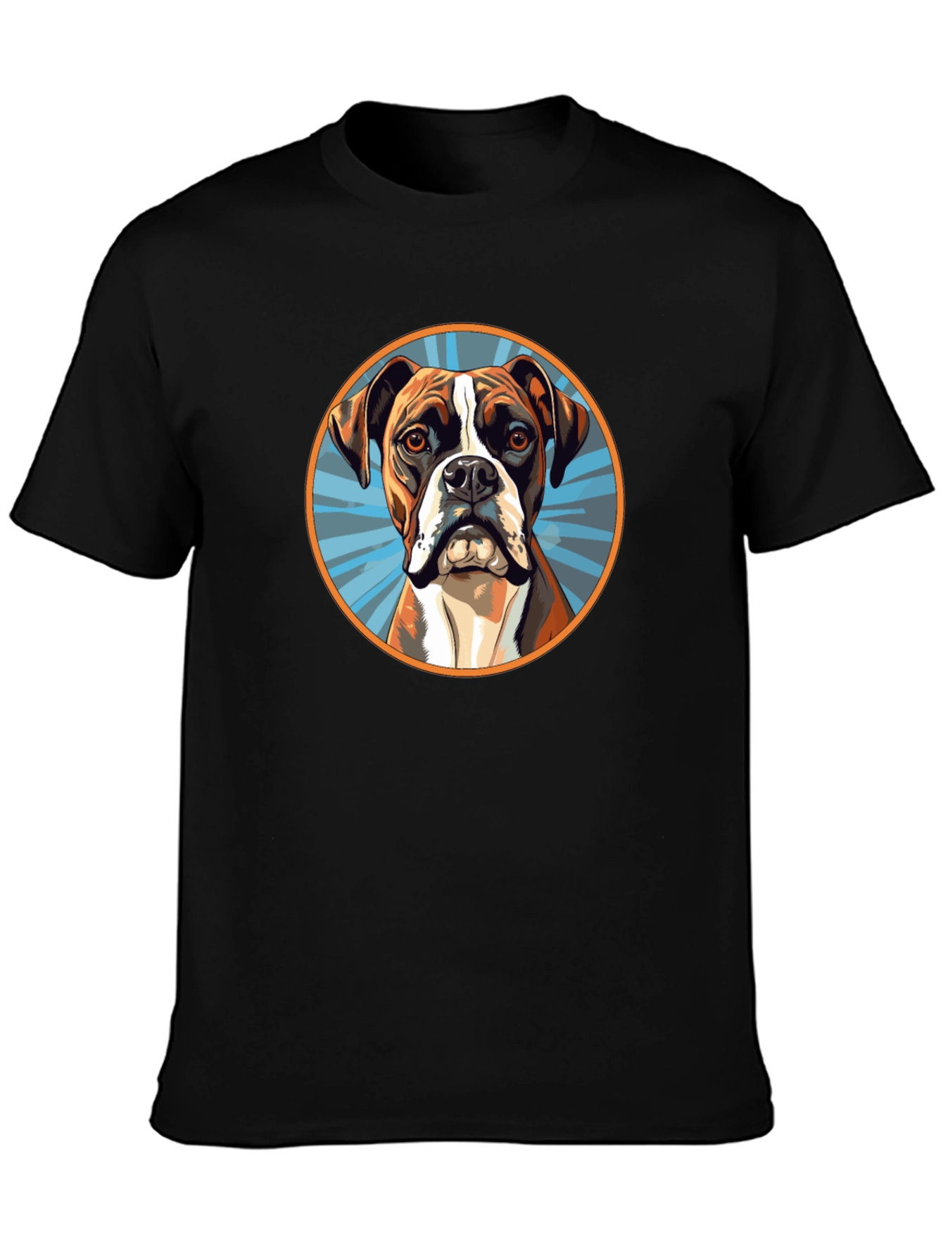 Black Boxer Dog Graphic Tee - Cool Canine T-Shirt view 3
