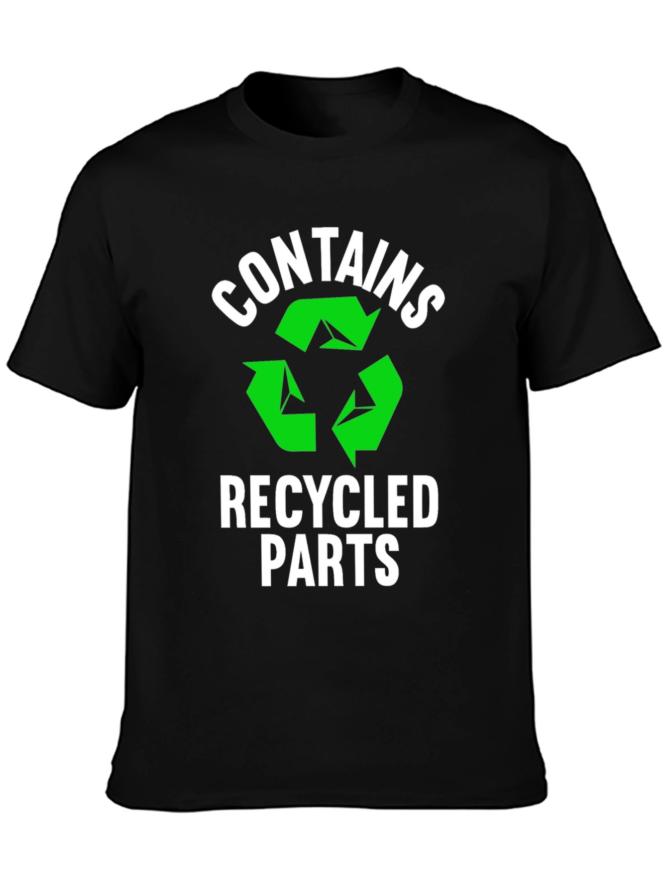 Black Contains Recycled Parts T-Shirt view 3