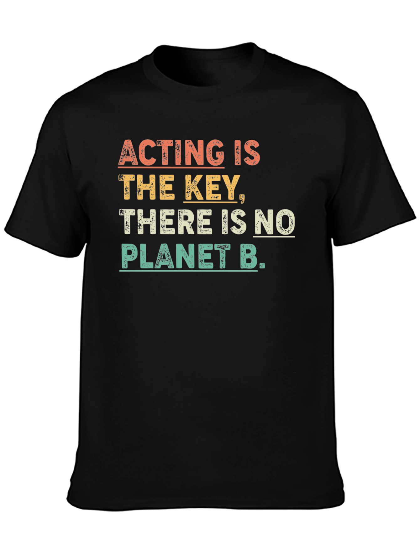 Black Acting is the Key Graphic Tee view 3
