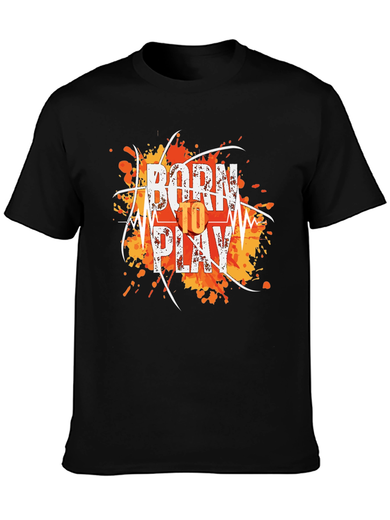 Black Born to Play Graphic T-Shirt - Stylish and Comfortable view 3