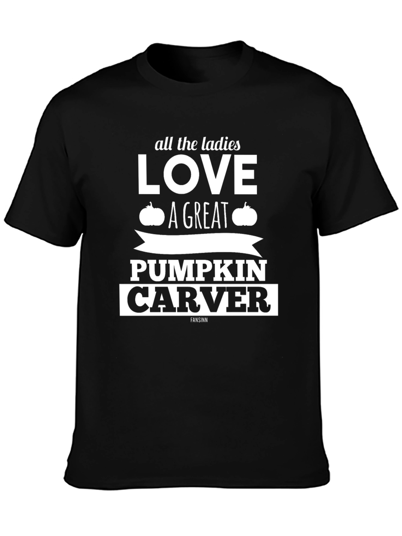 Black Pumpkin Carver Graphic Tee - Halloween Style view 3