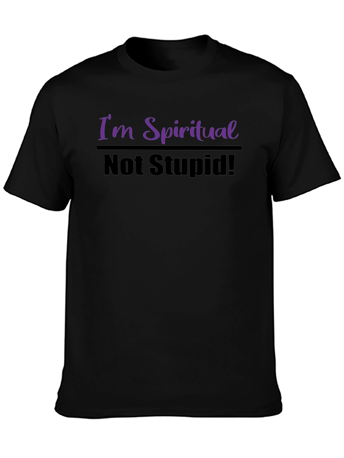 Black Spiritual But Not Stupid Graphic T-Shirt view 3
