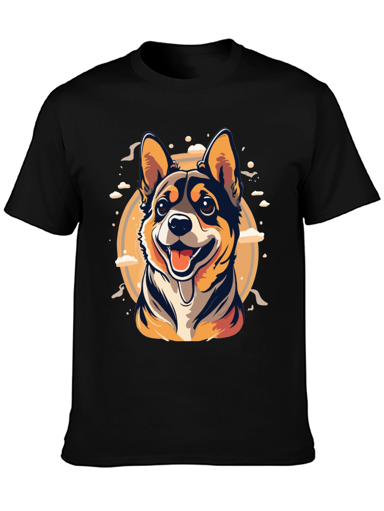 Black Dog Graphic Tee - Cute Canine Design view 3