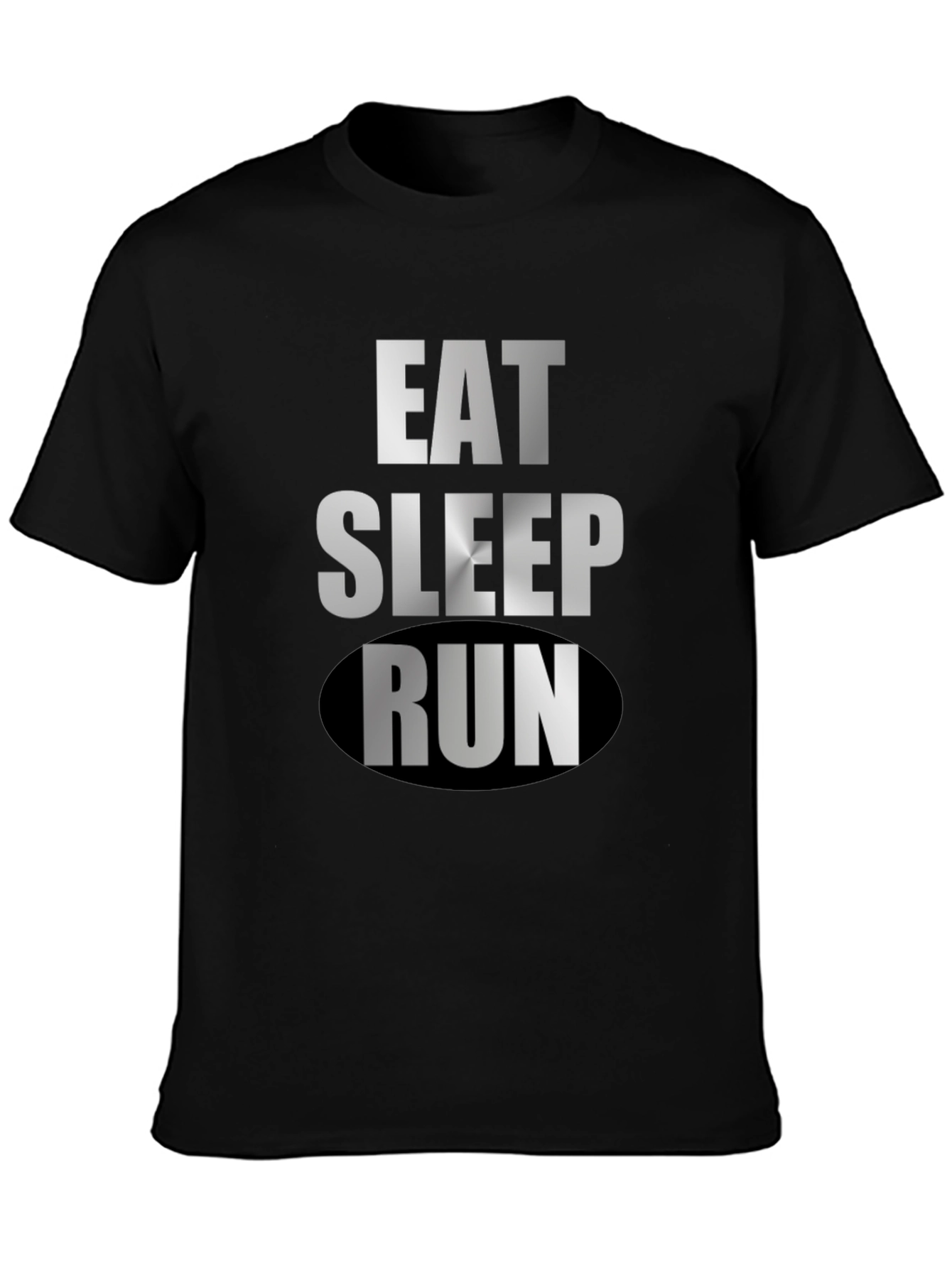 Black Eat Sleep Run Black Graphic Tee view 3