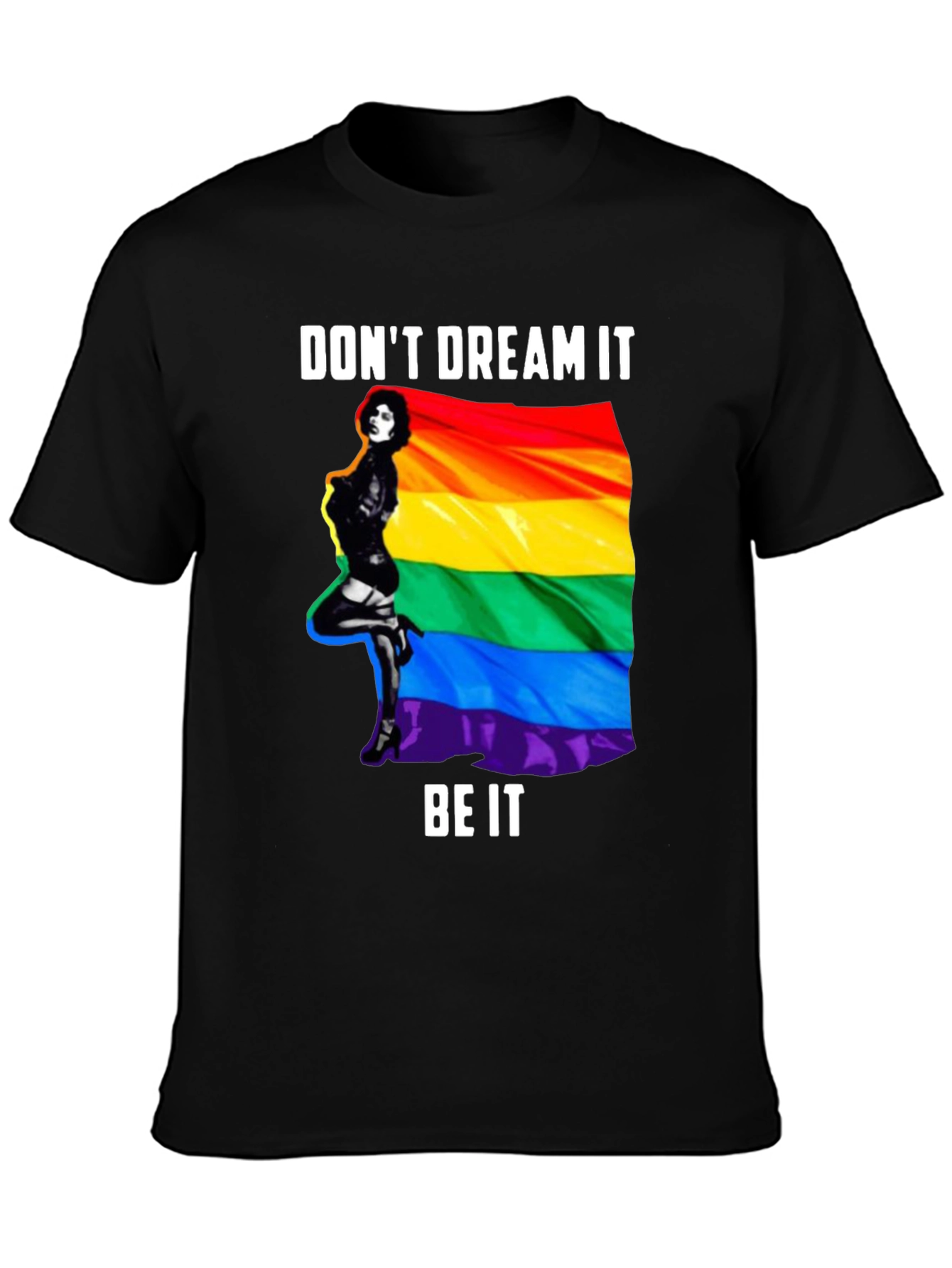 Black Don't Dream It Be It Pride T-Shirt view 3
