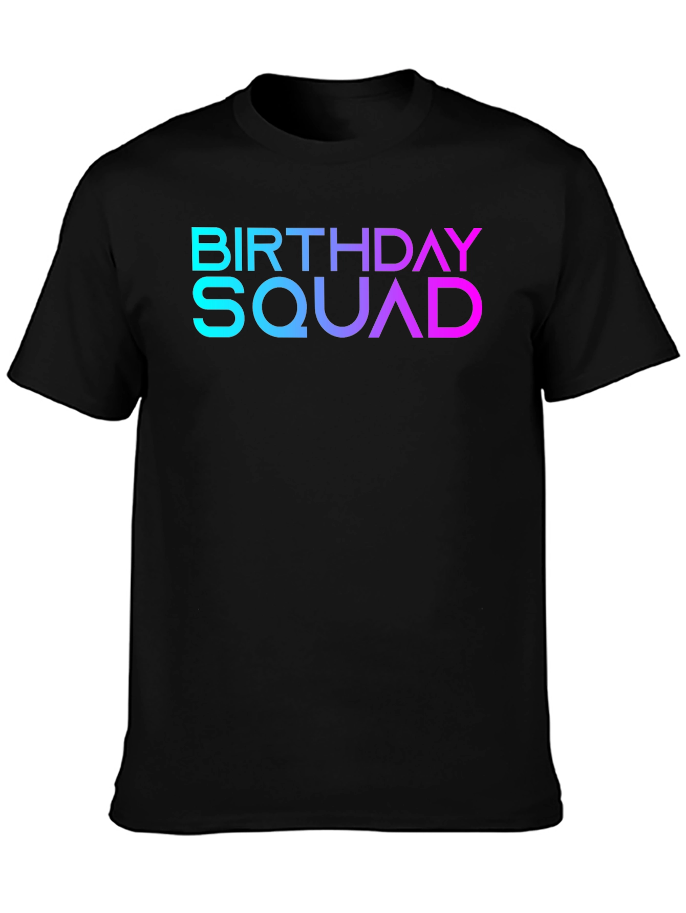Black Birthday Squad Graphic T-Shirt view 3
