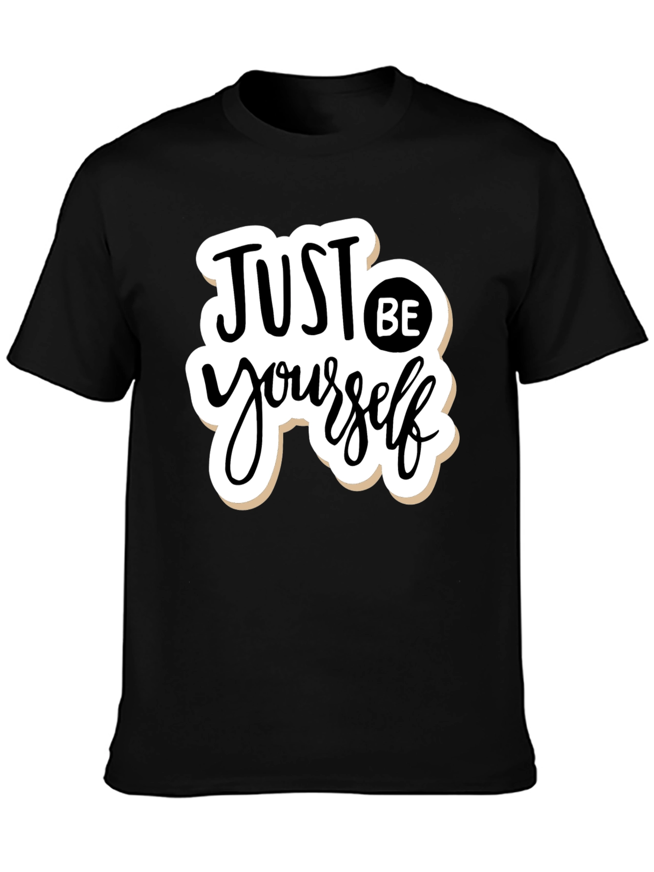 Black Just Be Yourself Graphic T-Shirt - Black view 3