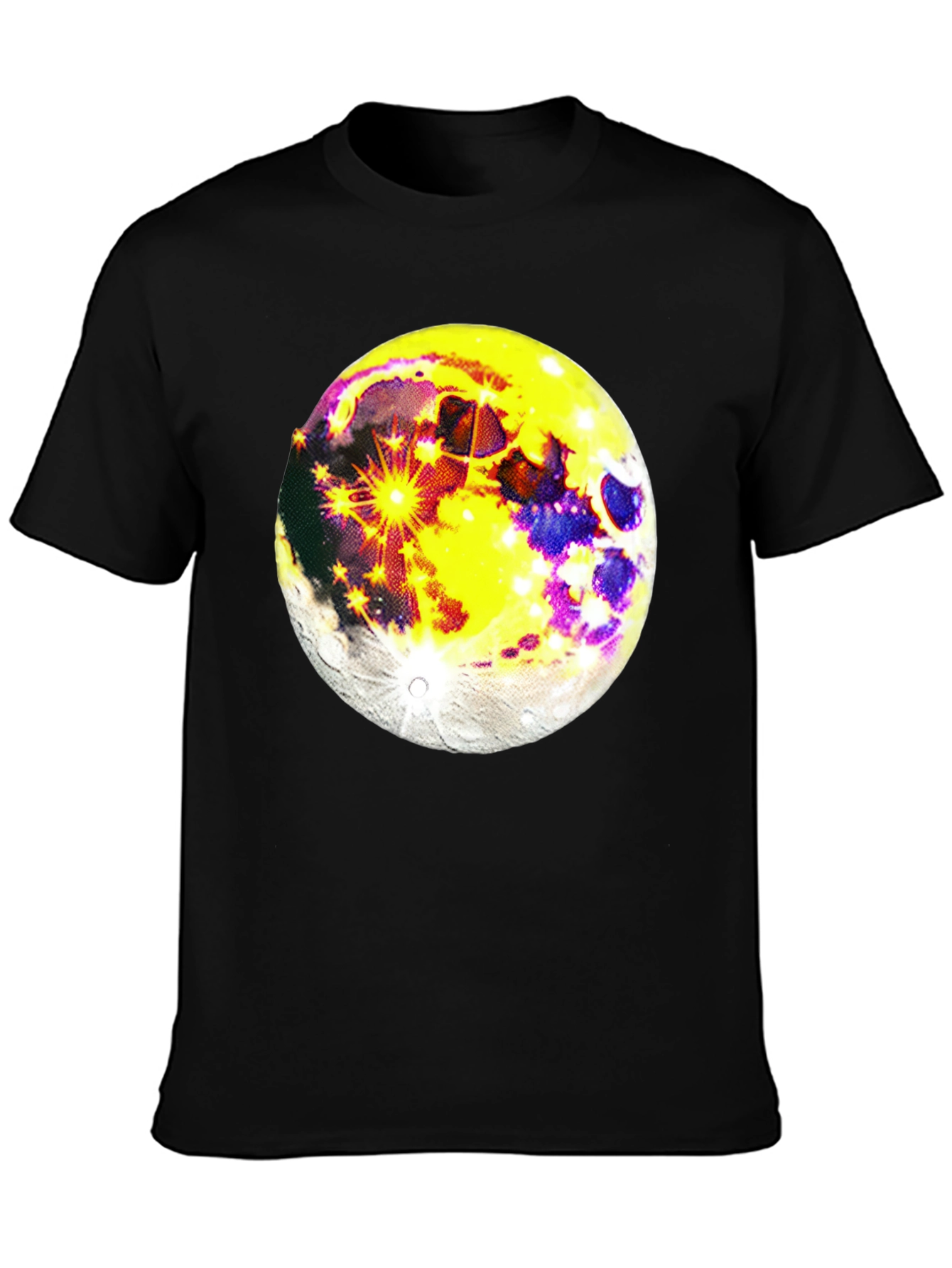 Black Moon Graphic Black T-Shirt - Celestial Style view 3